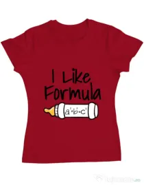 Tricou ADLER dama I like formula Rosu