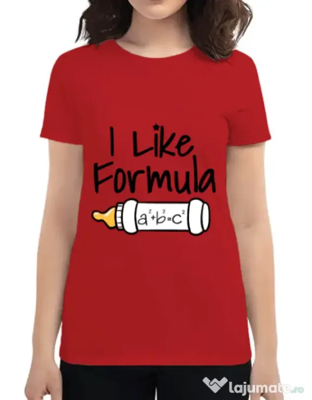 Tricou ADLER dama I like formula Rosu