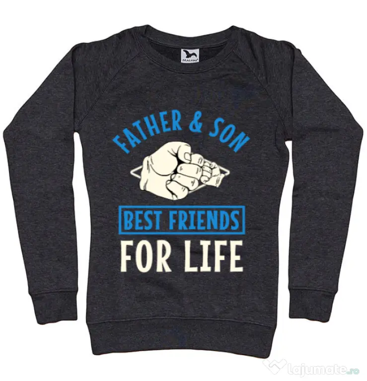 Bluza ADLER dama Father and son Negru melanj