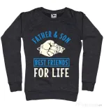 Bluza ADLER dama Father and son Negru melanj