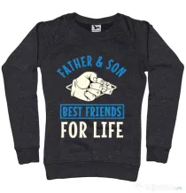 Bluza ADLER dama Father and son Negru melanj
