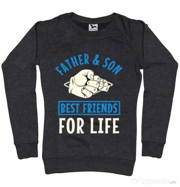 Bluza ADLER dama Father and son Negru melanj