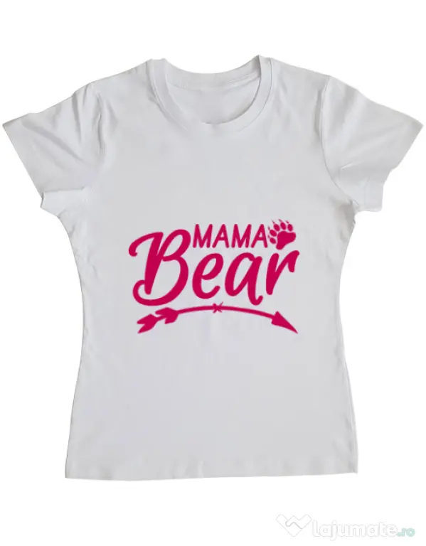 Tricou ADLER dama Mama bear Alb