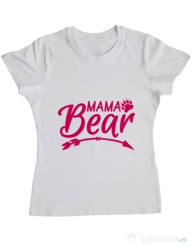 Tricou ADLER dama Mama bear Alb