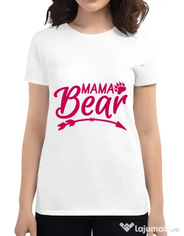 Tricou ADLER dama Mama bear Alb