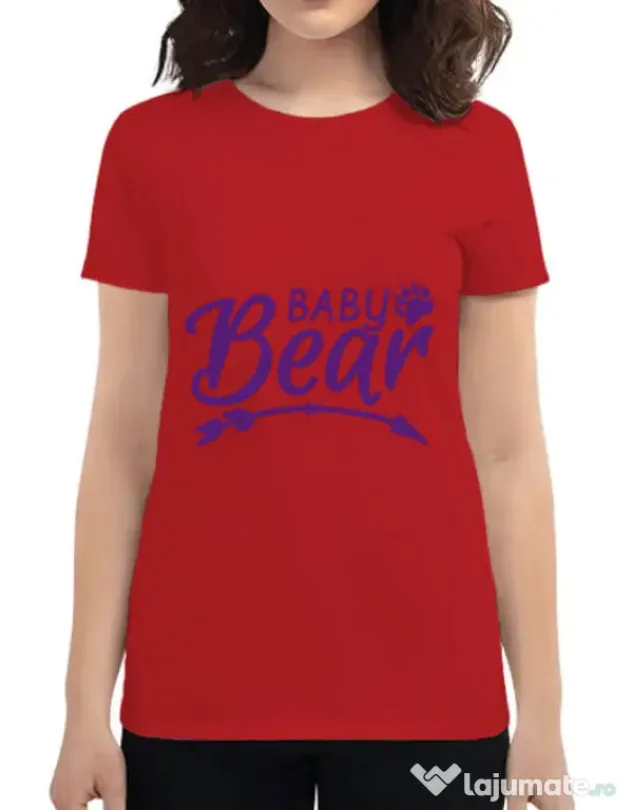 Tricou ADLER dama Baby bear Rosu