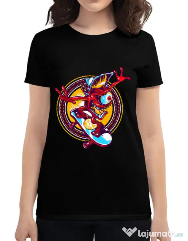 Tricou ADLER dama Cali skate Negru