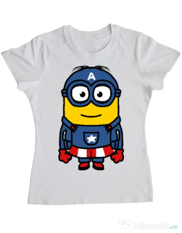 Tricou ADLER dama Captain minion Alb