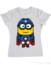 Tricou ADLER dama Captain minion Alb