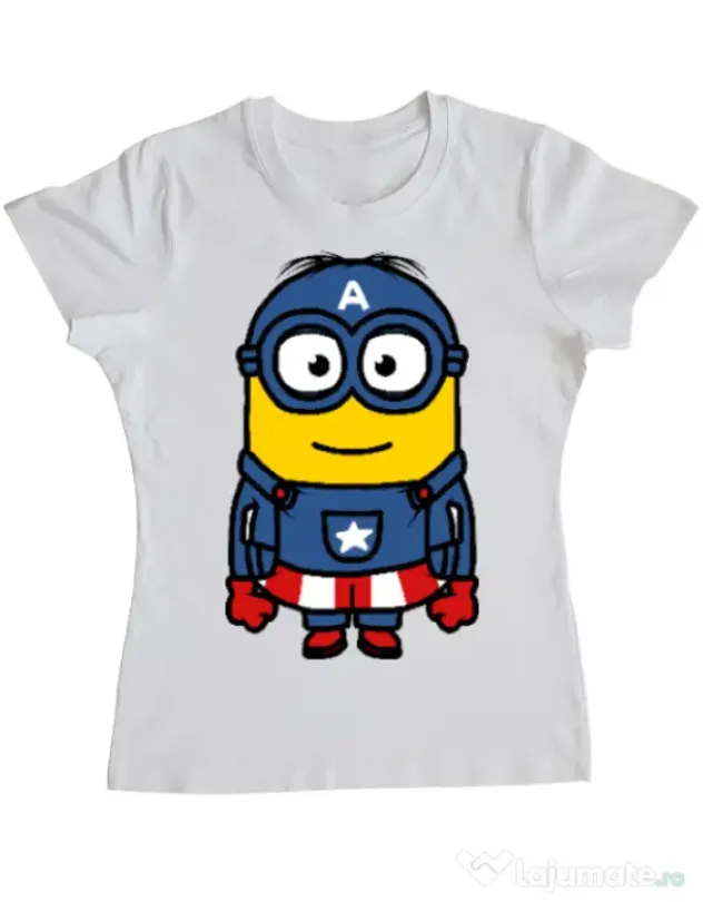 Tricou ADLER dama Captain minion Alb