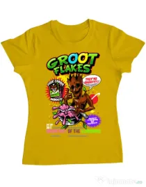 Tricou ADLER dama Groot flakes Galben