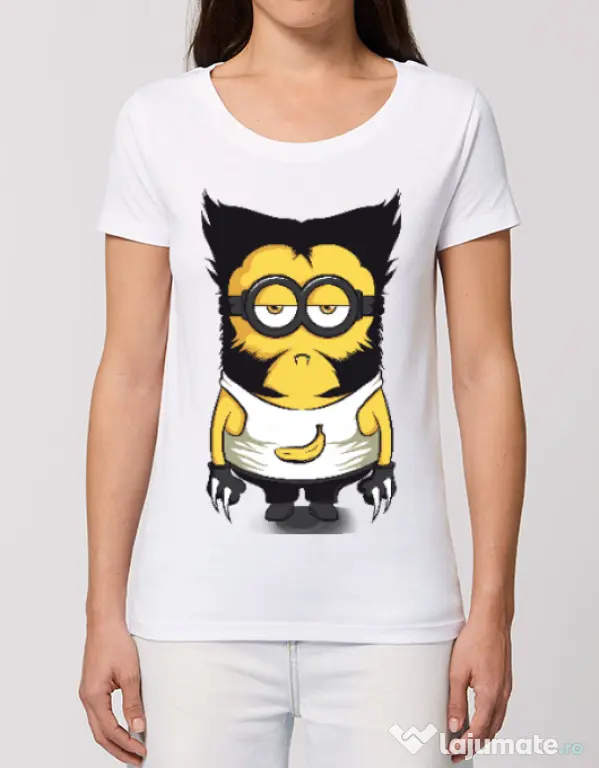 Tricou STANLEY STELLA dama Wolve minion Alb