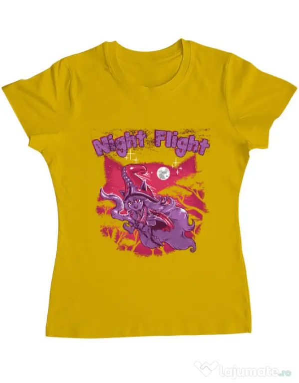 Tricou ADLER dama Night flight Galben