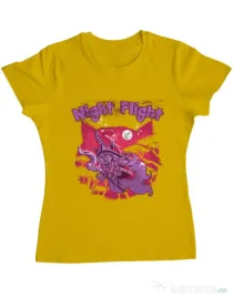 Tricou ADLER dama Night flight Galben