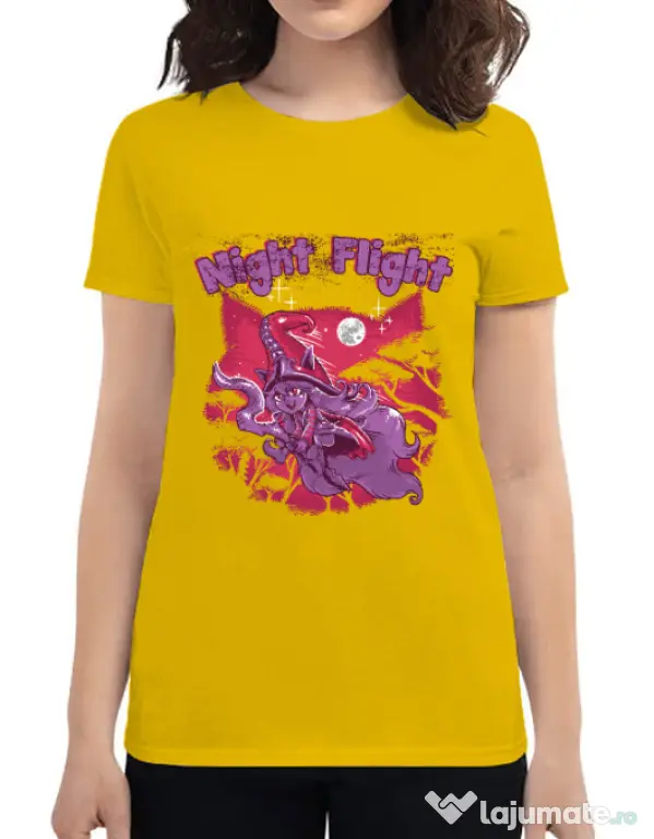 Tricou ADLER dama Night flight Galben