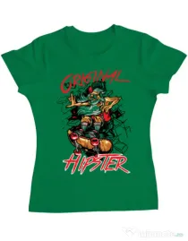 Tricou ADLER dama Original hipster Verde mediu