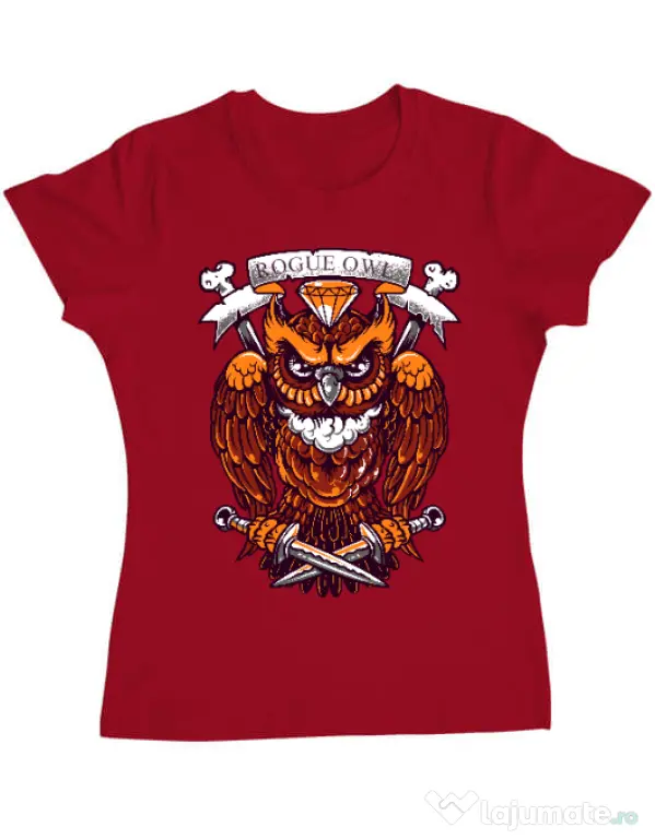 Tricou ADLER dama Rogue owl Rosu