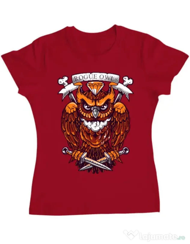Tricou ADLER dama Rogue owl Rosu