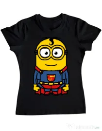Tricou ADLER dama Super minion Negru