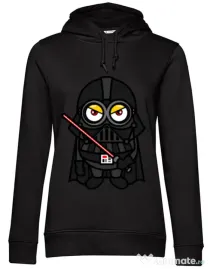 Hoodie dama cu gluga Vader minion Negru