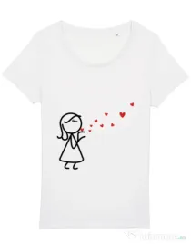 Tricou STANLEY STELLA dama Catching love 2 Alb