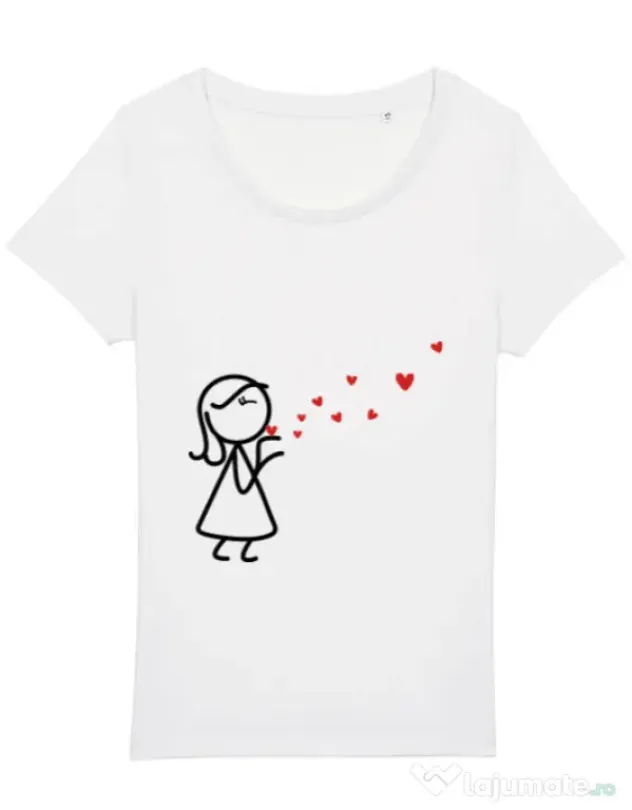Tricou STANLEY STELLA dama Catching love 2 Alb