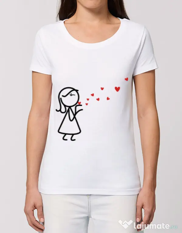 Tricou STANLEY STELLA dama Catching love 2 Alb
