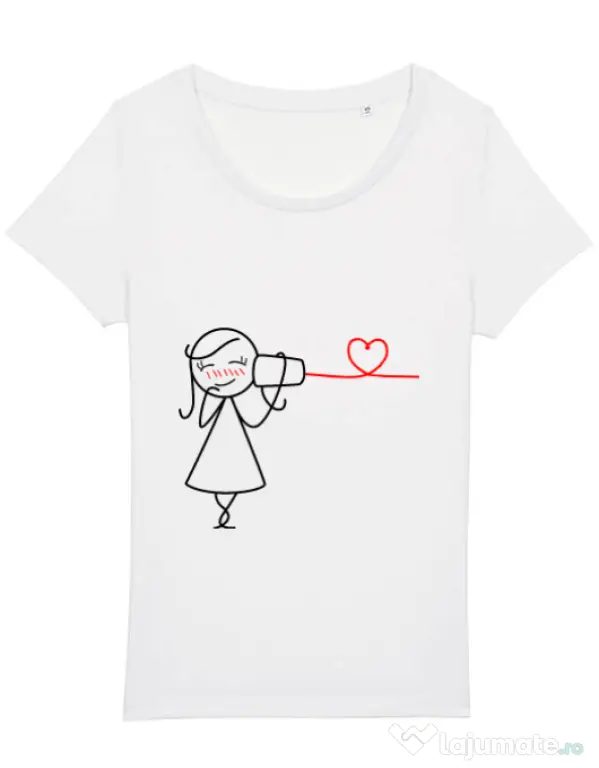 Tricou STANLEY STELLA dama Cuvinte de dragoste 2 Alb