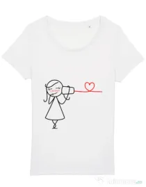 Tricou STANLEY STELLA dama Cuvinte de dragoste 2 Alb