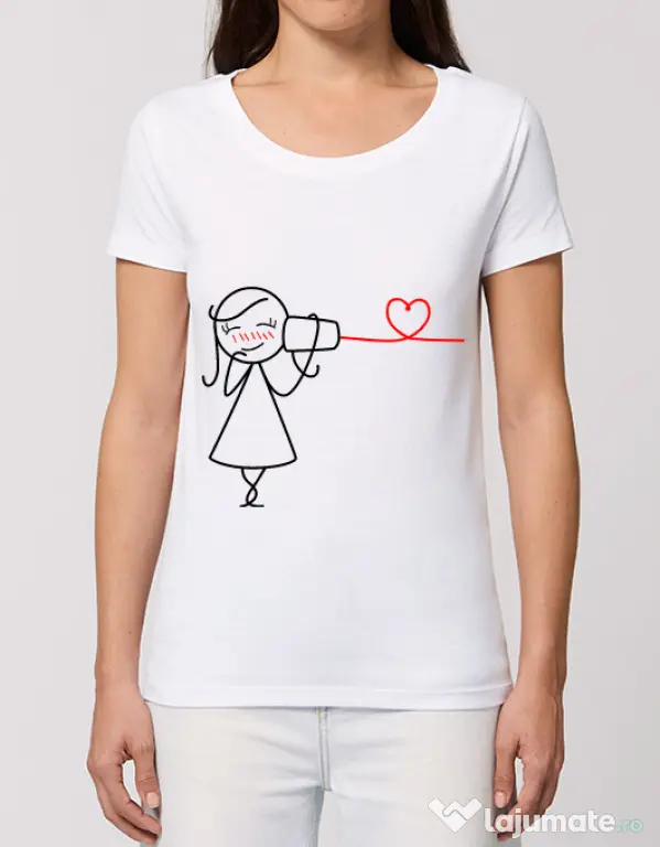 Tricou STANLEY STELLA dama Cuvinte de dragoste 2 Alb