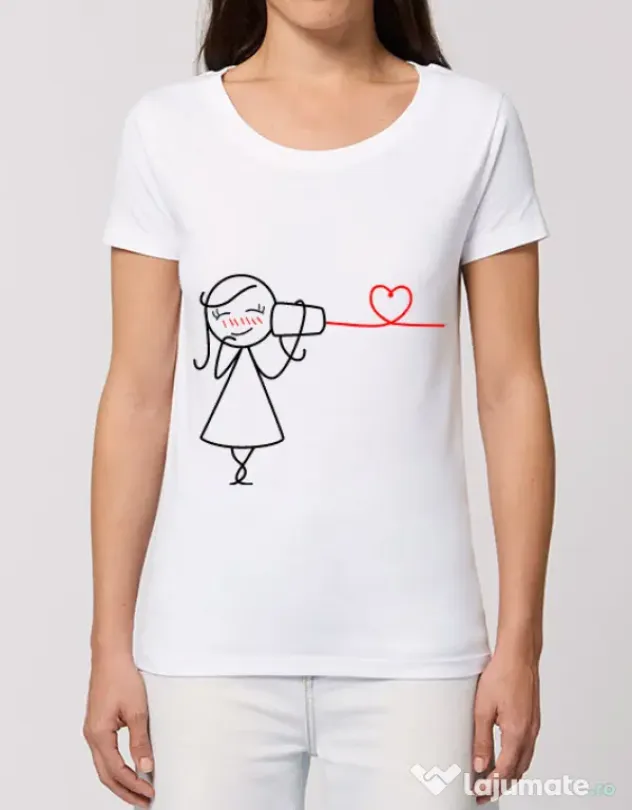 Tricou STANLEY STELLA dama Cuvinte de dragoste 2 Alb