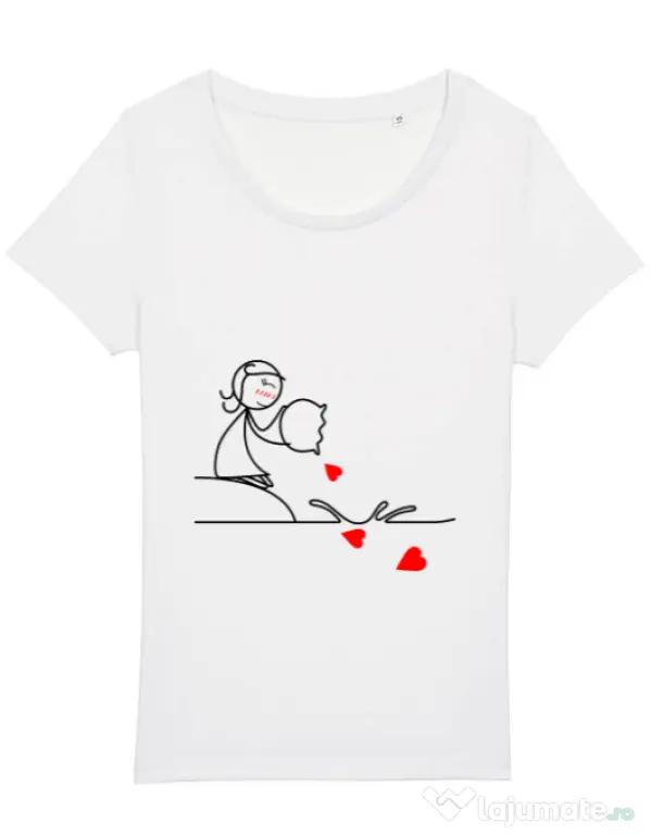 Tricou STANLEY STELLA dama Fishing for love 2 Alb