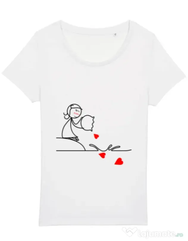 Tricou STANLEY STELLA dama Fishing for love 2 Alb