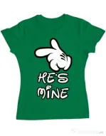 Tricou ADLER dama He is mine Verde mediu