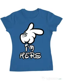Tricou ADLER dama I am hers Albastru azuriu