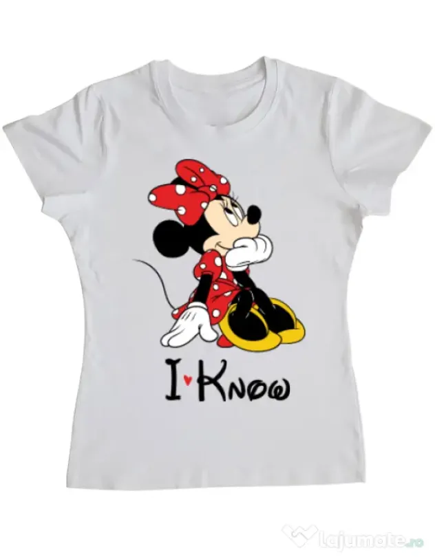 Tricou ADLER dama I know Alb