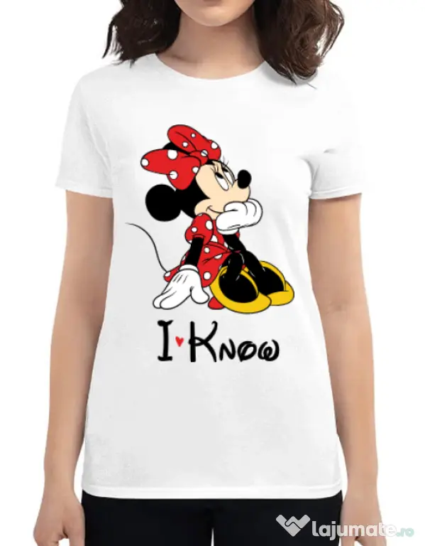 Tricou ADLER dama I know Alb