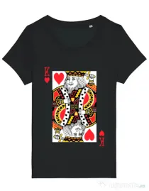 Tricou STANLEY STELLA dama King of hearts Negru