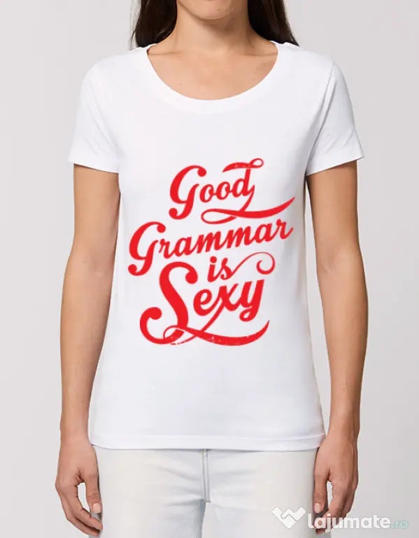 Tricou STANLEY STELLA dama Good grammar Alb