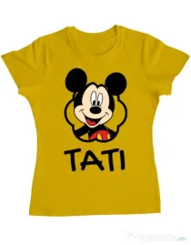 Tricou ADLER dama Mouse daddy Galben