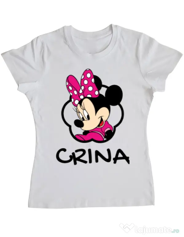 Tricou ADLER dama Mouse daughter Alb