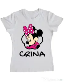 Tricou ADLER dama Mouse daughter Alb