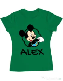 Tricou ADLER dama Mouse son Verde mediu