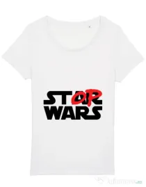 Tricou STANLEY STELLA dama Stop wars Alb