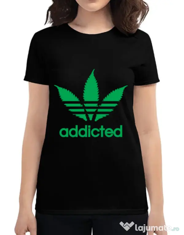 Tricou ADLER dama Addicted Negru