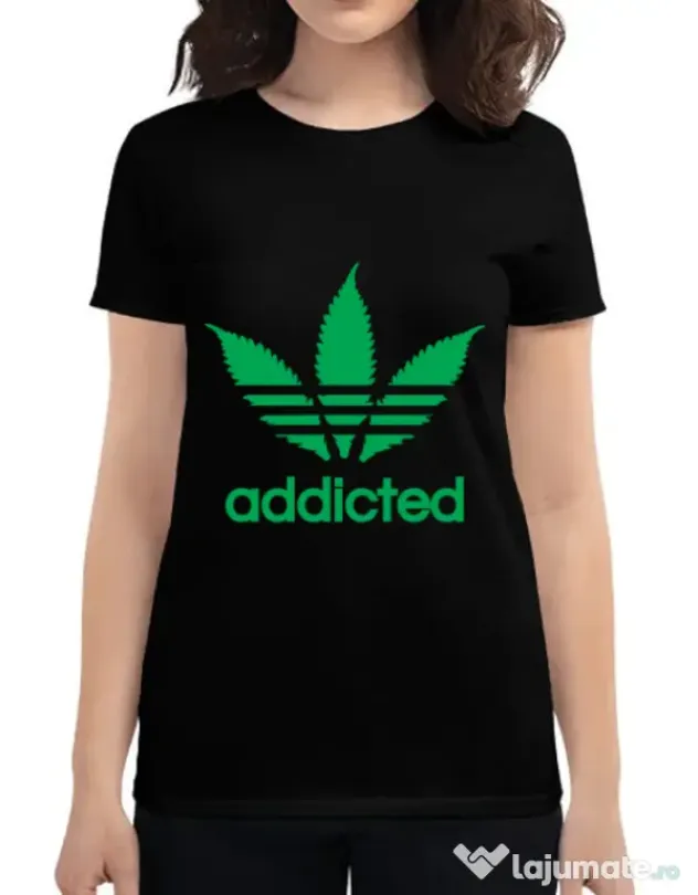 Tricou ADLER dama Addicted Negru
