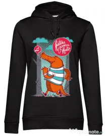 Hoodie dama cu gluga Haters gonna hate Negru