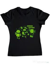 Tricou ADLER dama Android anatomy Negru