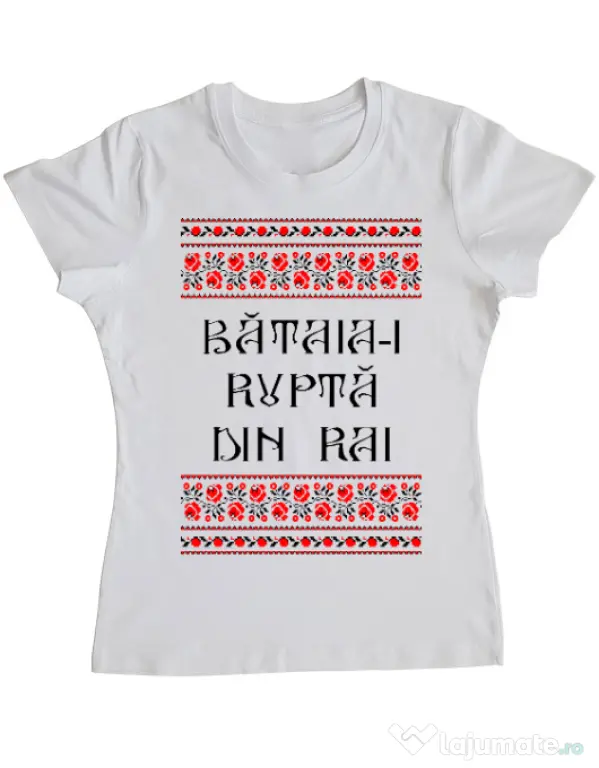 Tricou ADLER dama Bataia e rupta din rai Alb
