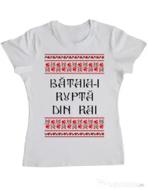 Tricou ADLER dama Bataia e rupta din rai Alb
